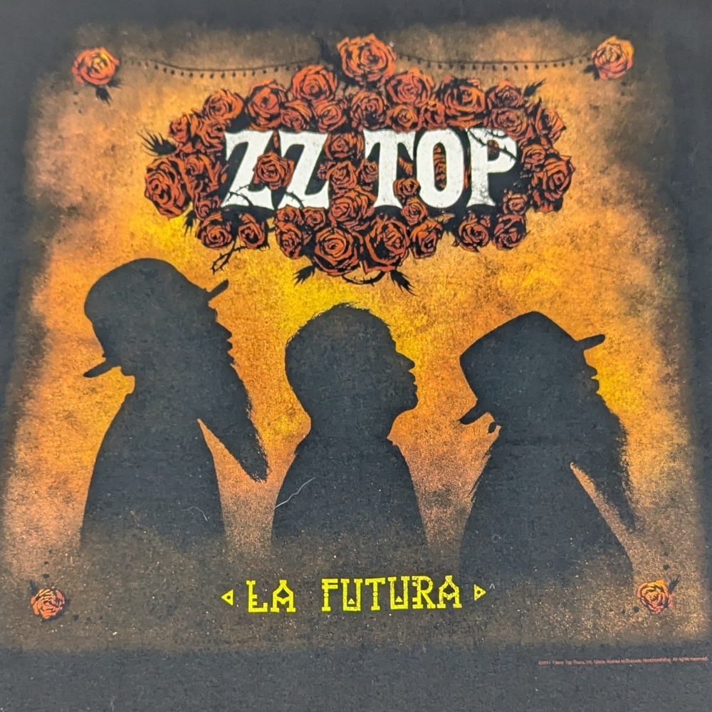 ZZ TOP La Futura Band Merch Black Tee Shirt Southern Rock Texas 2XL